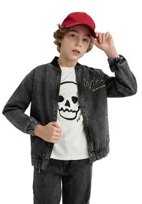 Immagine prodotto di Giacca da bambino DeFacto, modello B5500a8, colore antracite, taglia 7/8 anni