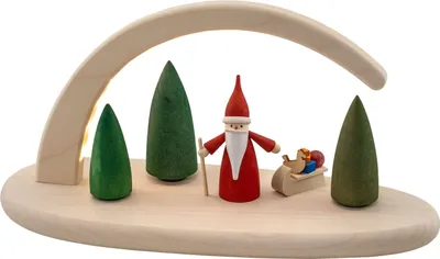 Produktbild von Leuchterbogen Weihnachtswichtel (24x13cm) von Seiffener Volkskunst