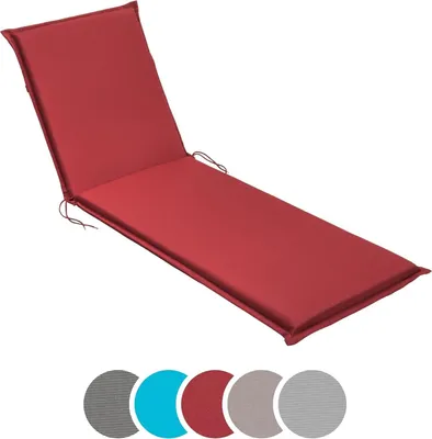 Produktbild von sleepling - Gartenliege Auflage, Polster Sonnenliege, 190 x 58 cm, 6 cm dick, rot
