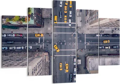 Produktbild von Bild auf Leinwand - Leinwandbild - New York Straße - 150x100cm - Wand Bild - Wanddeko - Wandbilder - Leinwanddruck - Bilder - Kunstdruck - Wanddekoration - Leinwand bilder - Wandkunst - EA150x100-3429