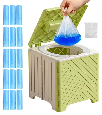 Productafbeelding van Draagbaar Toilet voor Volwassenen, Ruimtebesparend en Opvouwbaar