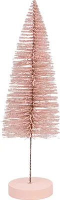 Produktbild von Riffelmacher Deko Weihnachtsbaum stehend 10×31 cm 20723 | Rosa Gold Glitter