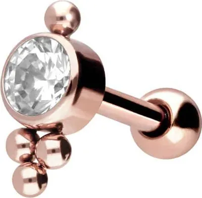 Produktbild von Ohrpiercing Chirurgenstahl Ohrpiercing KRISTALL + 4 KUGELN