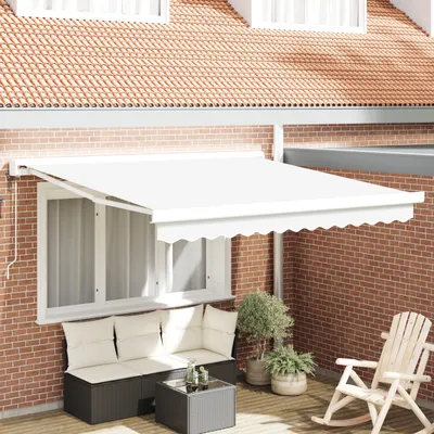 Produktbild von Automatische einziehbare Markise Weiß 350x250 cm, Markisen DesignMöbel Neu