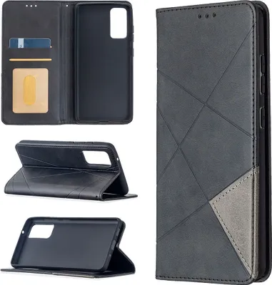 Produktbild von Mobigear Rhombus Slim  Samsung Galaxy S20 FE Hülle Klapphülle - Schwarz
