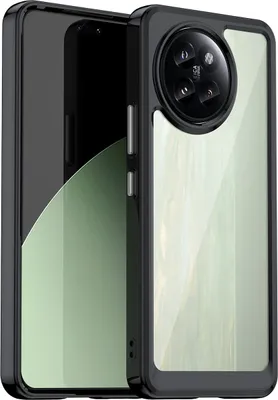 Produktbild von Schutzhülle für Xiaomi Civi 4 Pro Klar Rückseite Stoßfeste TPU Silikon Bumper Hülle Schwarz