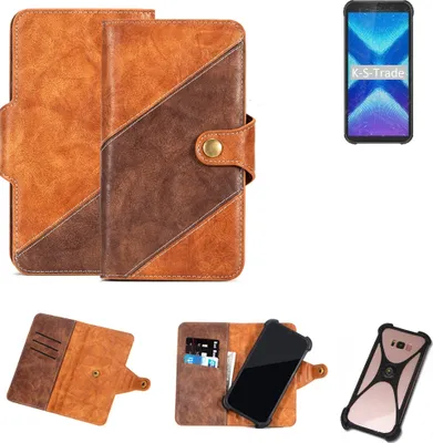 Produktbild von K-S-Trade Handyhülle Schutzhülle Bookstyle Case Wallet-Case kompatibel mit Blackview BV5500 Plus Cover Klapphülle Kantenschutz Smartphone