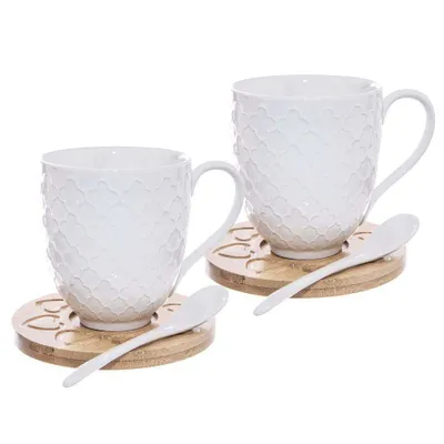 Image de ORION Mug en porcelaine Tasse en porcelaine Set de mugs 0,37l POUR OFFRIR UN CADEAU