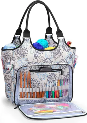 Image de Sac de transport pour aiguilles, fils et accessoires - Motif pissenlit