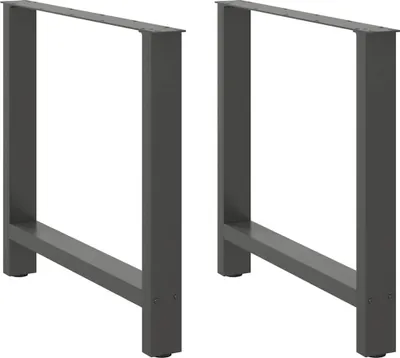 Image de Pieds de table à manger Anthracite 2 pièces 80 x (72-73) cm Acier