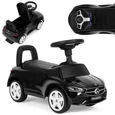 Zdjęcie produktu dla Jeździk autko Mercedes C CLASS interaktywna kierownica dźwięki czarny