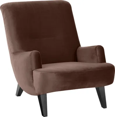 Produktbild von Max Winzer Sessel Brandford - Samtvelours braun - Maße: 71 x 101 x 80 cm