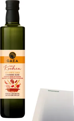 Produktbild von Gaea Kochöl Sonnen- und Olivenöl Blend (500ml Flasche) + usy Block