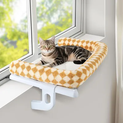 Produktbild von Katzenhängematte 56x38 cm, braun, bis 18 kg, für Fenster