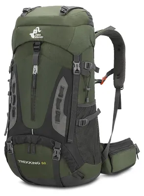 Productafbeelding van Waterdichte Wandelrugzak 60L met Regenhoes voor Outdoorsporten