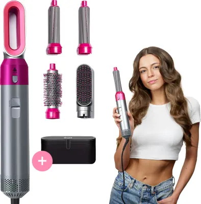 Produktbild von Dryze Airstyler Pink Grey Edition – Lockenstab – Haartrockner – Haartrocknerbürste und Glätteisen in 1