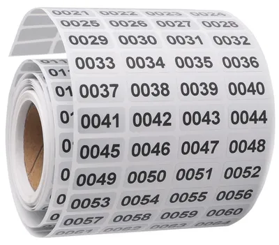 Image de 1-2100 autocollants numériques, 2100 pièces, étiquettes autocollantes imperméables
