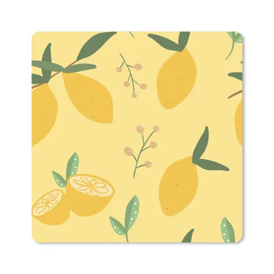 Produktbild von MuchoWow® Mauspad Mousepad Zitrone - Pflanzen - Muster 30x30 cm - Mousepads - Maus Mat - Pad - Mausunterlage - Gaming