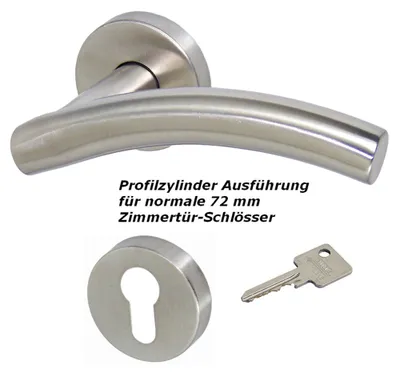 Produktbild von Edelstahl Türbeschlag Iseo II R PZ Türklinke Türgriffe Türbeschläge