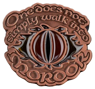 Image de Broche Le Seigneur des Anneaux « On ne se rend pas simplement à Mordor » 4 cm