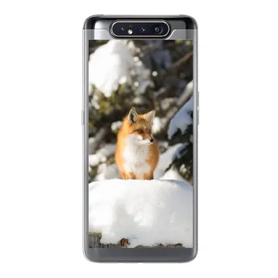Produktbild von MuchoWow® Handyhülle Schutzhülle Hülle für Samsung Galaxy A80 Fuchs - Schnee - Baum Silikon Softcase Handy Hülle - Schutzdeckel