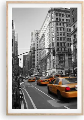 Produktbild von Gerahmtes Poster - Rahmen in heller Eiche - Amerika New York City Straße - 61x91,5 cm - Wand Bild - Wanddeko - Wandbilder - Wandposter - Bilderrahmen - Bilder - Kunstdruck - Wandbild - P2NPA61x91-0445