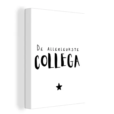 Obrázok produktu pre OneMillionCanvasses® - Maľba na plátne - Obraz na plátne Nástenná maľba na plátne - Citáty - Kolega - Najlepší kolega - Príslovia - 60x80cm -