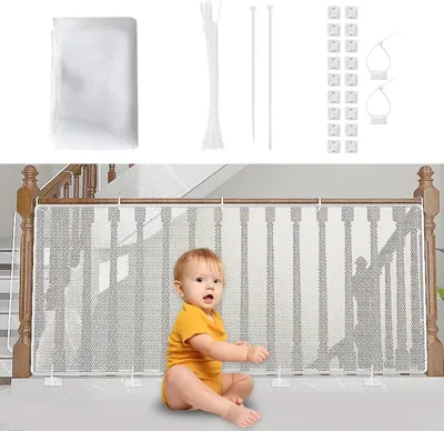 Obrázek produktu pro Bezpečnostní síť pro děti - Bezpečnostní - 1 kus - Bílá - Síťovina - 300 x 90 cm