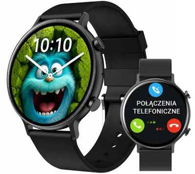 Zdjęcie produktu dla Smartwatch Dziecięcy Zegarek Kolorowy Ekran Czarny Sportowy Modny Prezent dla Dziecka
