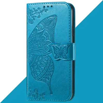 Produktbild von Klapphülle für Samsung Galaxy A41 - Bookcase Flip Tasche für Mädchen - Kartenfächer und Standfunktion - Türkis