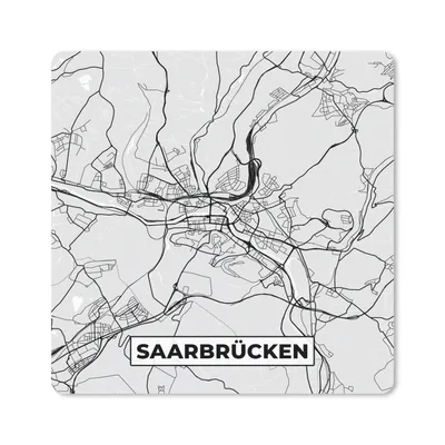 Produktbild von MuchoWow® Mauspad Mousepad Karte - Saarrücken - Deutschland - Stadtplan 20x20 cm - Mousepads - Maus Mat - Pad - Mausunterlage - Desk Mat - Bureauartikeln