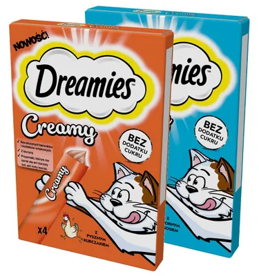 Zdjęcie produktu dla Przysmak Dla Kota Dreamies Z Pysznym Kurczakiem I Łososiem 8x10g