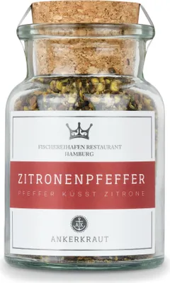 Produktbild von Zitronenpfeffer Mischung (FHR), 85g im Korkenglas