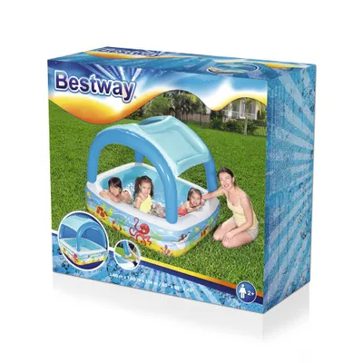 Produktbild von Bestway Planschbecken "Canopy Play", 147x147x122 cm - quadratisch - 265 l; 52192