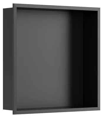 Produktbild von Mirlux Wandnische Dusche 30 x 30 x 7 cm Edelstahl Schwarz Einbaunische