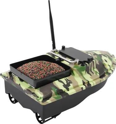 Produktbild von RC Futterboot - Ferngesteuertes Köderboot - 1,5 kg Kapazität - Reichweite 500 m - Wind/Wellen Stufe 3–4 - ABS & Edelstahl - Grün