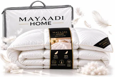 Immagine prodotto di Piumino HS84 135x200 cm, 2000 grammi, 70% piumino e 30% piume, Mayaadi Home