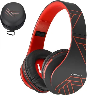 Produktbild von PowerLocus Over-Ear Bluetooth Kopfhörer kabellos, Stereo Sound, Faltbare Kopfhörer mit Mikrofon und 15h Akku für Musik & Anrufe