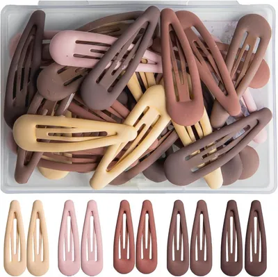 30 Stück Haarspangen Mädchen - 5 cm haarclips voor meisjes met BoxSnap Haarspangen voor Kinderen
