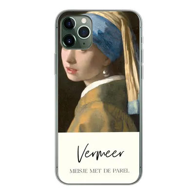 Produktbild von MuchoWow® Handyhülle Schutzhülle Hülle für iPhone 11 Pro Max Das Mädchen mit dem Perlenohrring - Vermeer Silikon Softcase Handy Hülle - Schutz