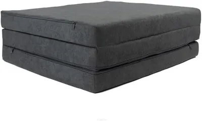 Imagen del producto de Colchón plegable de 180x65x7 cm - Colchón plegable de 3 piezas, firmeza H2, ideal como colchón para invitados o para viajes, con funda lavable,  Oeko-Tex, fabricado en la UE, para invitados y para acampar