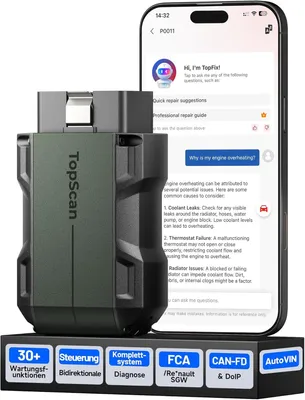 Produktbild von OBD2-Scanner – Diagnosegerät – Autodiagnosetool – Fehlercode-Lesegerät – Bluetooth-Autoscanner