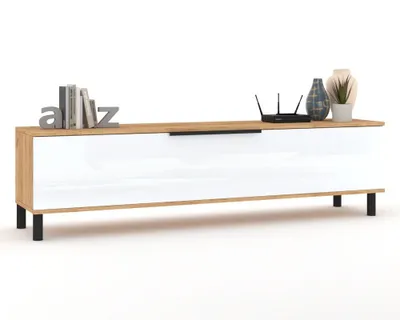 Produktbild von Fernsehschrank TV-Lowboard SIMPLY STEHEND Craft Eiche/Weiß Hochglanz 160cm
