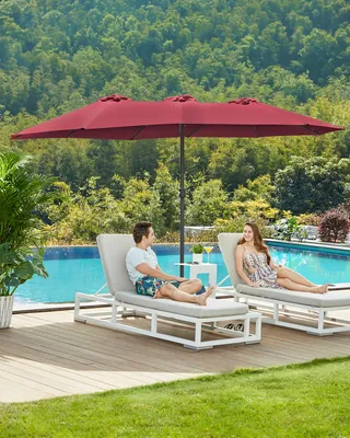 Produktbild von SONGMICS Sonnenschirm 460 x 270 cm UPF 50+ mit Kurbel ohne Ständer