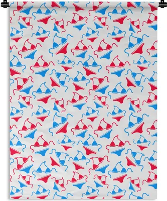 Produktbild von MuchoWow® Wandteppich Wandbehang Bikini - Strand - Schnittmuster 120x160 cm Tapisserie Dekoration Wandtuch - Wohnzimmer - Moderne