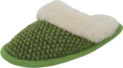 Produktbild von Hausschuhe Pantoffeln aus Wolle - PAULA - Farbe: Grün | Schuhgröße: EUR 37/38