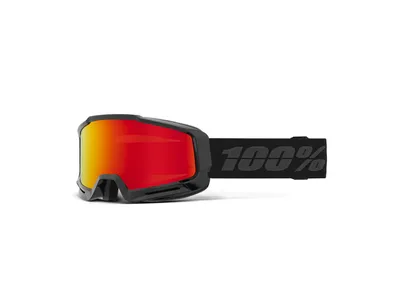 Immagine prodotto di Skibrille 100% Snowboardbrille Okan HiPER Essential schwarz rot ML verspiegelt