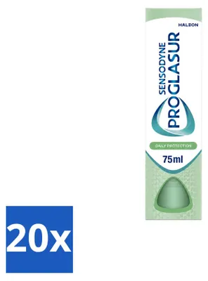 Obrázok produktu pre 20 kusov zubnej pasty Sensodyne Proglasur Daily Protection – 75 ml – výhodný balík