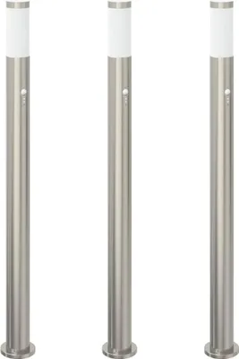 Obrázek produktu pro Světelné sloupky se senzorem 3 x 110 cm z nerezové oceli IP44