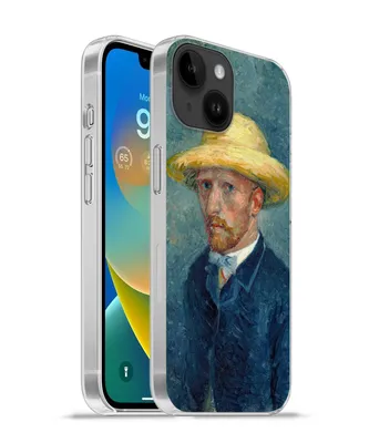 Produktbild von MuchoWow® Handyhülle Schutzhülle Hülle für Apple iPhone 14 - Softcase Selbstbildnis mit Hut - Vincent van Gogh Silikon Softcase Handy Hülle - Mobiltelefonhülle
